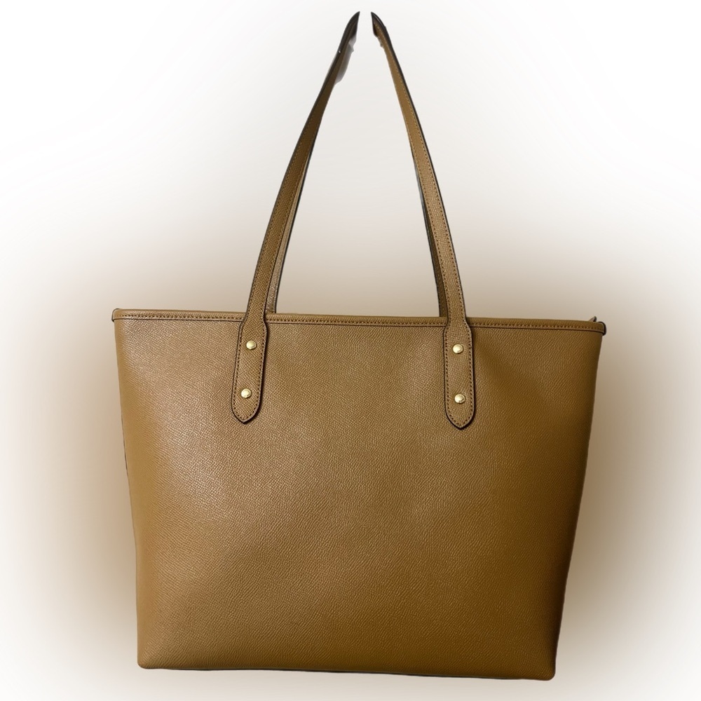 Coach Brown Leather Tote Bag - Picture 2 of 9